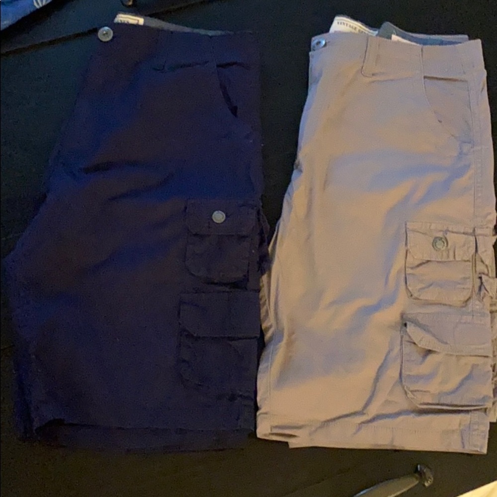 badge cargo shorts/blue cargo shorts